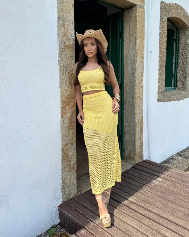 Conjunto Duna Amarelo | Tricot Modal