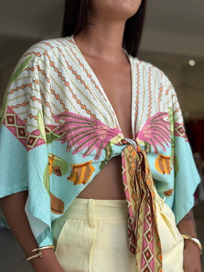 Cropped morcego Explosão tropical