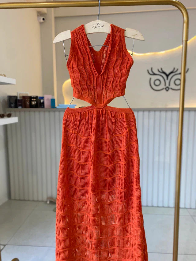 Vestido tricô modal