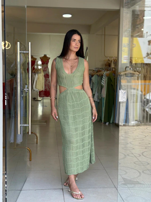 Vestido tricô modal