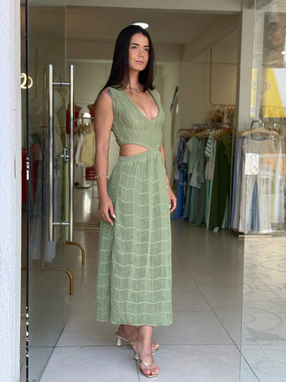Vestido tricô modal